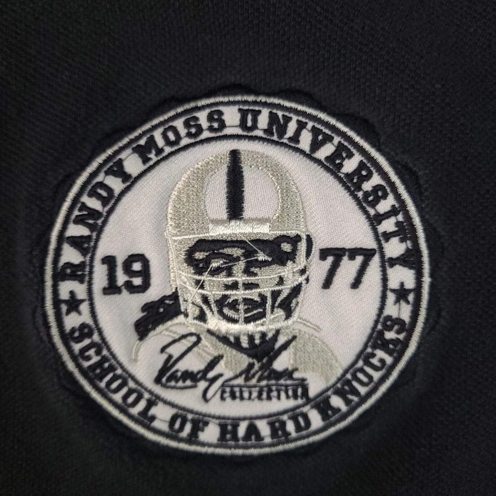 Randy Moss Collection‎ Polo Shirt Mens XXL Black Short Sleeve Cotton